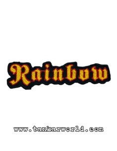 Parche Rainbow - Logo letras amarillas - 10,5 x 3 cm