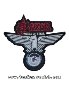 Parche Saxon - Wheels Of Steel - 12,5 x 11,5 cm