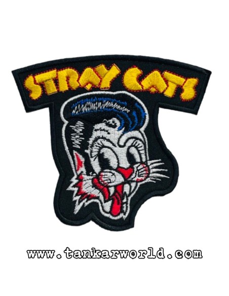 Parche Stray Cats - Logo gato - 10 x 9 cm