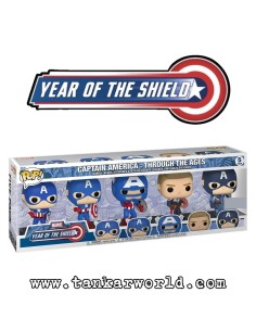 Funko Pop! - Captain America: Through the Ages - Marvel: Year Of The Shield - Pack de 5 Figuras Capitán América 2