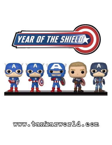 Funko Pop! - Captain America: Through the Ages - Marvel: Year Of The Shield - Pack de 5 Figuras Capitán América