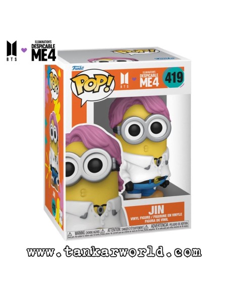 Funko Pop! - Jin - The Minions / Gru 4 - Despicable Me 4 & BTS - 419