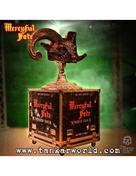 Mercyful Fate Estatua Rock Ikonz On Tour Road Case & Máscara del escenario World Tour King Diamond