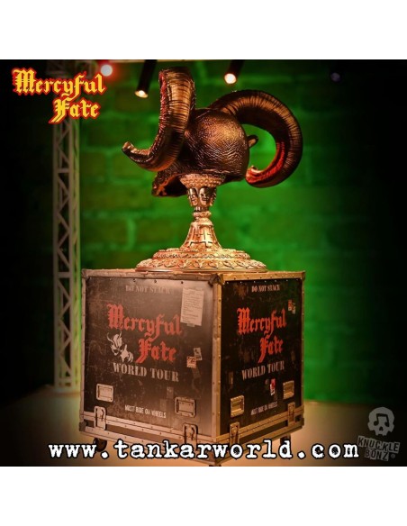 Mercyful Fate Estatua Rock Ikonz On Tour Road Case & Máscara del escenario World Tour King Diamond