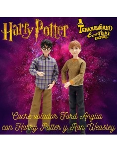 Ron Weasley y Harry Potter con coche volador - Muñecos de la colección de Harry Potter - Mattel - 30 cm 2