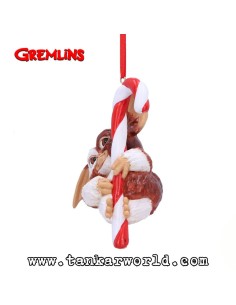 Gizmo colgado en bastón de caramelo - Gremlins - Adorno para árbol de Navidad - 11 cm 2