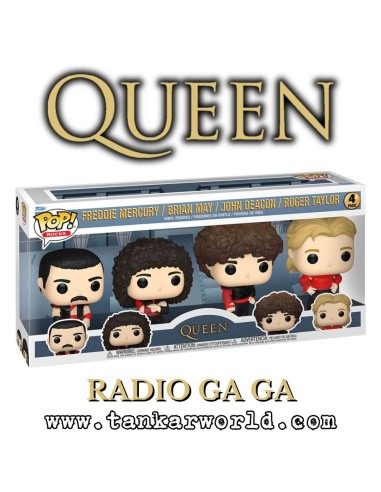 Funko Pop! - Queen Radio Ga Ga - Mercury - May - Deacon - Taylor - 4 Pack