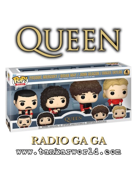 Funko Pop! - Queen Radio Ga Ga - Mercury - May - Deacon - Taylor - 4 Pack