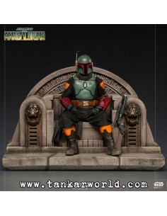 Boba Fett on Throne - Star Wars: The Mandalorian - Estatua Escala 1:10 - Deluxe Art Scale - 18 cm 2