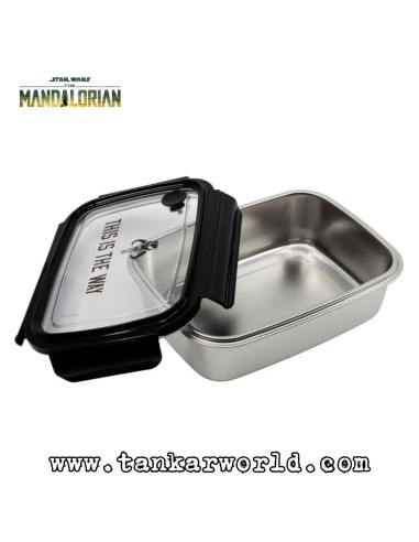 Star Wars - The Mandalorian - This Is The Way - Sandwichera Tartera Rectangular Acero Inoxidable - 1020 ml