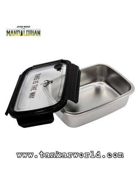 Star Wars - The Mandalorian - This Is The Way - Sandwichera Tartera Rectangular Acero Inoxidable - 1020 ml