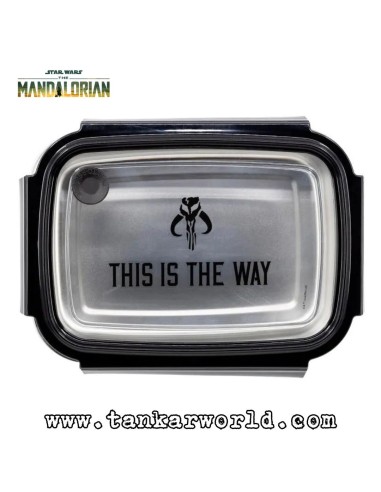 Star Wars - The Mandalorian - This Is The Way - Sandwichera Tartera Rectangular Acero Inoxidable - 1020 ml