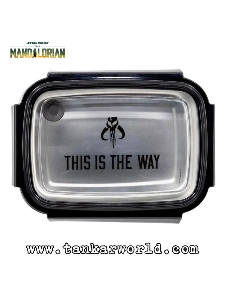 Star Wars - The Mandalorian - This Is The Way - Sandwichera Tartera Rectangular Acero Inoxidable - 1020 ml