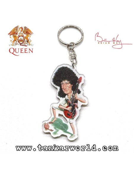 Brian May - Llavero metacrilato - 3,5 x 7 cm