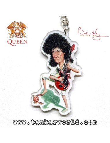 Brian May - Llavero metacrilato - 3,5 x 7 cm