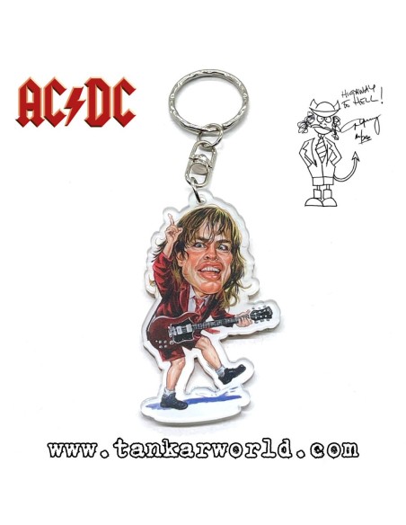 Angus Young - Llavero metacrilato - 4 x 7 cm