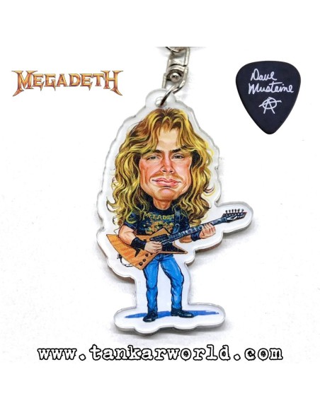 Dave Mustaine - Llavero metacrilato - 4 x 7 cm