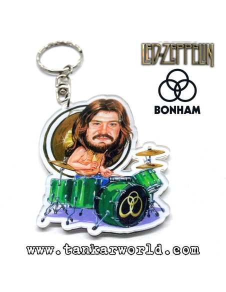 John Bonham - Llavero metacrilato - 4,5 x 7 cm