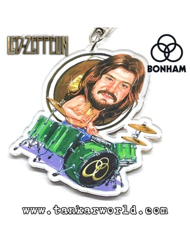 John Bonham - Llavero metacrilato - 4,5 x 7 cm