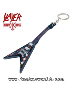 Kerry King - Slayer - B.C. Rich - Tribal - Llavero guitarra de madera - 4 x 10,5 cm