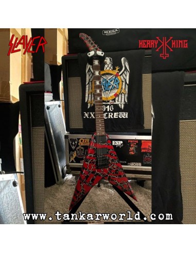 Kerry King - Slayer - ESP - Blood - Llavero guitarra de madera - 4 x 10,5 cm