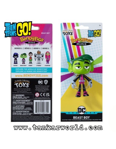 Beast Boy - DC Comics - Figura maleable Bendyfigs Minis - 10 cm