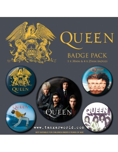 Queen - Pack de 5 chapas