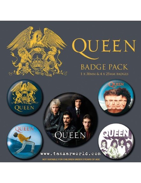 Queen - Pack de 5 chapas