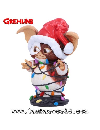 Gizmo enredado en luces navideñas - Gremlins - Figura resina - 13 cm