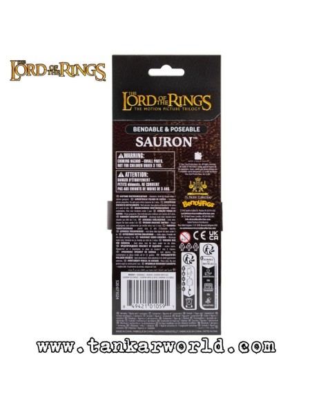 El Señor de los Anillos - Sauron - Figura maleable Bendyfigs - 19 cm