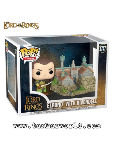 Funko Pop! - El Señor de los Anillos - Elrond with Rivendell - 1747 - Pop! Town