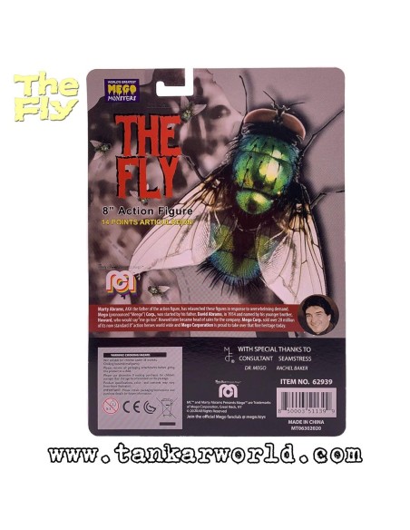 La Mosca - The Fly 1958 - Figura articulada con ropa de tela y accesorios - 20 cm