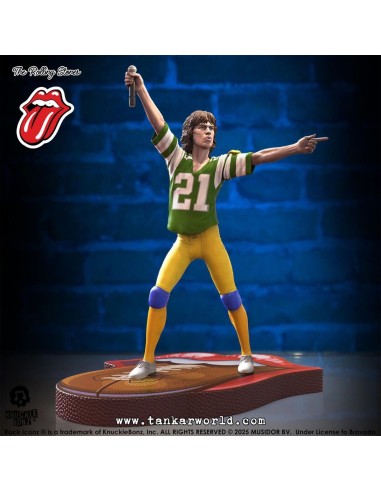 Rolling Stones Estatua Rock Iconz Mick Jagger US Tour 1981 (Green Jersey) 22 cm