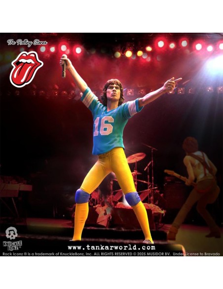 Rolling Stones Estatua Rock Iconz Mick Jagger US Tour 1981 (Blue Jersey) 22 cm