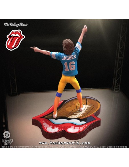 Rolling Stones Estatua Rock Iconz Mick Jagger US Tour 1981 (Blue Jersey) 22 cm