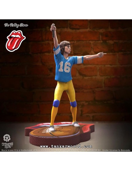 Rolling Stones Estatua Rock Iconz Mick Jagger US Tour 1981 (Blue Jersey) 22 cm