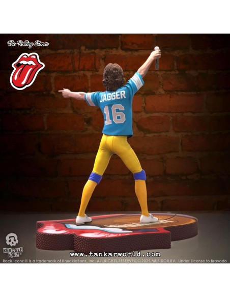 Rolling Stones Estatua Rock Iconz Mick Jagger US Tour 1981 (Blue Jersey) 22 cm