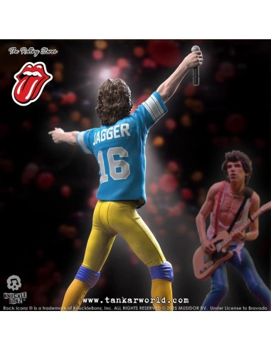Rolling Stones Estatua Rock Iconz Mick Jagger US Tour 1981 (Blue Jersey) 22 cm
