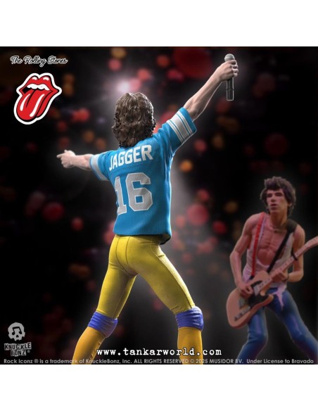 Rolling Stones Estatua Rock Iconz Mick Jagger US Tour 1981 (Blue Jersey) 22 cm
