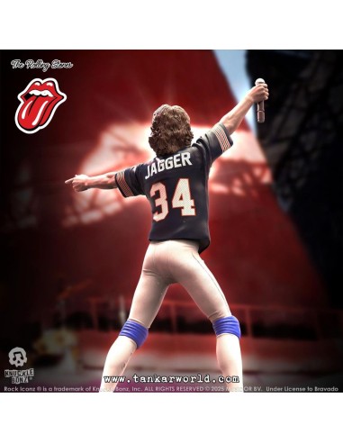 Rolling Stones Estatua Rock Iconz Mick Jagger US Tour 1981 (Black Jersey) 22 cm