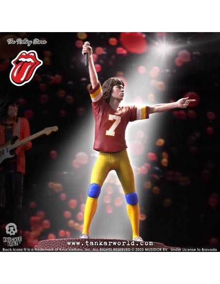 Rolling Stones Estatua Rock Iconz Mick Jagger US Tour 1981 (Burgundy Jersey) 22 cm