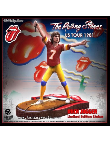 Rolling Stones Estatua Rock Iconz Mick Jagger US Tour 1981 (Burgundy Jersey) 22 cm