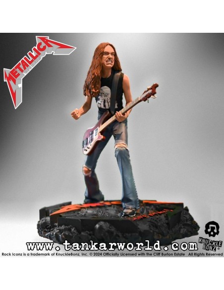 Metallica Cliff Burton II Estatua Rock Iconz Knucklebonz 22 cm