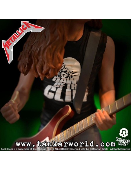 Metallica Cliff Burton II Estatua Rock Iconz Knucklebonz 22 cm