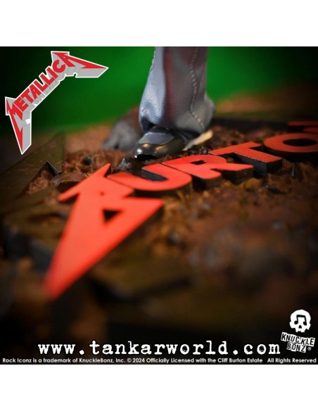 Metallica Cliff Burton II Estatua Rock Iconz Knucklebonz 22 cm