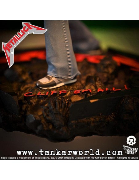 Metallica Cliff Burton II Estatua Rock Iconz Knucklebonz 22 cm