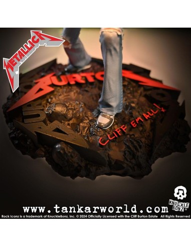 Metallica Cliff Burton II Estatua Rock Iconz Knucklebonz 22 cm