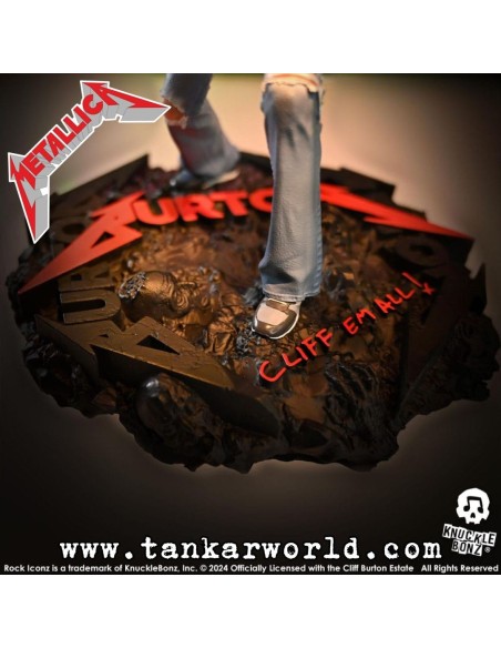 Metallica Cliff Burton II Estatua Rock Iconz Knucklebonz 22 cm