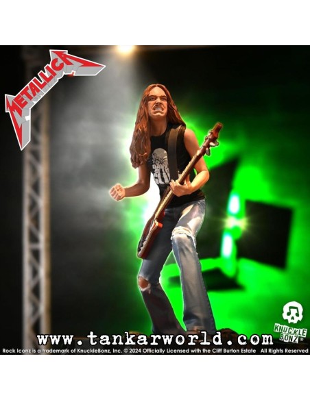 Metallica Cliff Burton II Estatua Rock Iconz Knucklebonz 22 cm