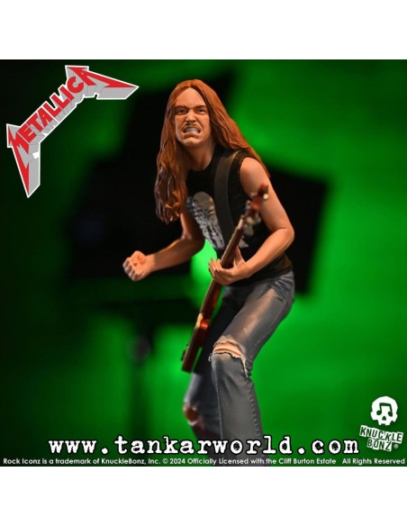 Metallica Cliff Burton II Estatua Rock Iconz Knucklebonz 22 cm